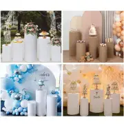 Tablecloth Cover For Round Plinth Cylinder Wedding Party Cake Flower Display
