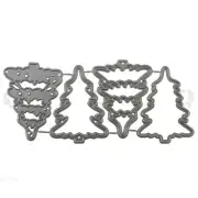 4-Piece Fir Evergreen Trees Metal Cutting Die Set