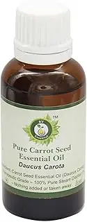 R V Essential Pure Carrot Seed Essential Oil 30ml (1.01oz)- Daucus Carota (100% Pure and Natural Steam Distilled)