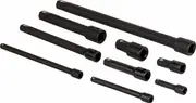 PKTool PT11160 - Socket Extension Bar Set Impact - 1/4, 3/8 & 1/2" Drive - 9 Piece
