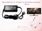 19V AC Adapter For LG 34UC79G-B 34" UltraWide Curved Gaming Monitor Power Supply