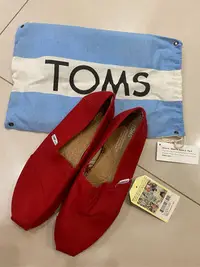 在飛比找Yahoo!奇摩拍賣優惠-TOMS 帆布鞋 紅色(尺寸: M10)
