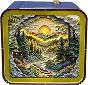 3D Wooden Puzzles Night Light, DIY Wooden Puzzles for Adults, Wood 3D Jigsaw Puzzle, Eye Care Night Light with Touchable Switch, Personalized Gifts for Family Friend DIY Puzzle Lover