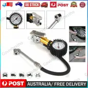 220PSI Tyre Inflator Truck Car Motorcycle Air Tire Pressure Gauge With Hose Pump