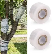 Garden Grafting Tape Plant Repair Tapes Moisture Barrier Stretchable Clear Film for Fruit, Floral, Tree and Plants Ploy Budding Tape Graft Tool Nursery Tape PE Stretchable Self Adhesive Membrane Clear Floristry Film 2 Pcs