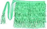 Garneck Hip Scarf with Sequins and Tassels Decorative Fringe Skirt for Rave and Performance Lightweight and Girdle for Parties and Costumes
