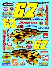 WHITE VINYL Sticker Racing SHEET 77-R/C MODEL Die-cut-Decals 1/12-1/10-RC4WD-