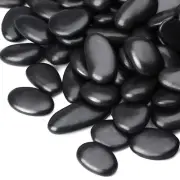 2.5 Pound Decorative Stones, Black Pebbles for Landscaping, Plant Rocks for Pots