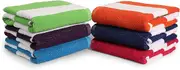 BolBom*S Bath Towel Set 6 Pack,30 x 60 Inches Large 100% Cotton Cabana Stripe Beach Towel Soft,Absorbent and Quick Dry Towels for Bathroom,Pool, Beach, Swim and Yoga,Bathroom Towels for Daily Use