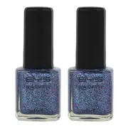 2x BYS Diamond Glitter Opal Nail Polish Enamel Lacquer Lasting Quick Dry 14ml GN