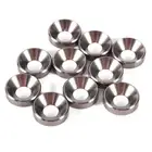 10Pcs M5 Anodized Countersunk Head Washers Gasket Aluminum Alloy Gray Fine
