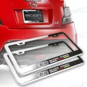 X2 JDM Mugen Chrome Stainless License Plate Frame w/ Caps for Honda Civic Acura