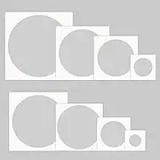 Large Circle Stencil for Painting,Reusable Plastic 8 Pcs Circle Templates Stencils for Fabric Walls Paper Arts Projects Home Decoration