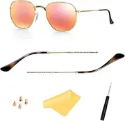 [HiCycle2] Replacement Temple Arm,Temple Tips for RB3548N Sunglasses,with 4 Screws,1 Screwdriver (Brown)
