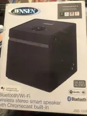 JENSEN Smart Speaker 5.24" Indoor Bluetooth, Wi-Fi Freestanding Plug-in Black