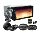 Absolute DD-3000 7" CD MP3 DVD Player+ 2 Pair Pioneer TS-A6966R SPKS & TW600