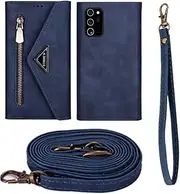 Wallet Case for Samsung Galaxy S24, Matte Leather Wallet Phone Case with Zipper Detachable Wrist Strap and Shoulder Strap