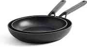 Kitchenaid Classic Forged Non-Stick Frying Pan Set, Black, 24/28 cm Size