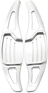 QASULER Auto Car Steering Wheel Shift Paddle Shifter Extension, for Ford, for Mondeo, 2013-2019 &, for Taurus 2015-2019 &, Ford, Edge 2015-2019 Gear Shift Paddle(Silver)