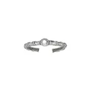 Sterling Silver .925 Gem Design Toe Ring Adjustable Size | Made In USA