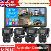 10.36" Touch Screen DVR Monitor Bluetooth MP5 USB 4xBackup Cameras RVS Truck Kit