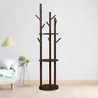 Wooden Rotary Coat Rack Stable Base Coat Tree Rack for Bedroom Entryway Bags