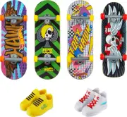 Skate Tony Hawk Fingerboard & Removable Skate Shoes Multipack, 4 Boards, 2 Pa...