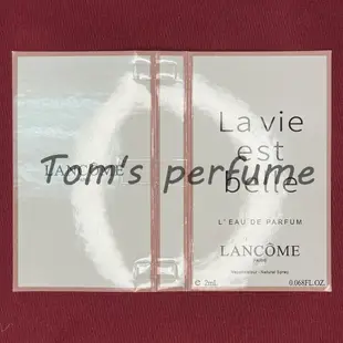 Lancome La Vie Est Belle 蘭蔻 美麗人生 2ml 原創正品香水小樣試用裝 香氛 噴霧 女香