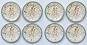 POTTERY BARN ELF APPETIZER PLATES SET 8 NEW CHRISTMAS BUDDY MOVIE DESSERT CANDY
