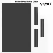 7/8/9ft Table Black Worsted Pool Table Cloth Pre Cut Fast Speed Billiard Felt