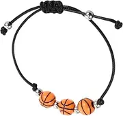 Basketball Bracelet Sports Party Favor Adjustable Charm Bracelet for Boys Girls