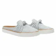 *NIB* Margaritaville Ladies Knotted Mule Flats (Grey/White Stripe, US 8)