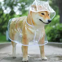 在飛比找蝦皮購物優惠-現貨 透明小狗狗雨衣大中型犬薩摩耶泰迪比熊金毛貓咪衣服寵物衣