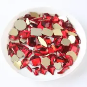 Flat Back Siam Rhinestone Beads Crystal Stones Nail Art Crafts Shoes Bead 100pcs