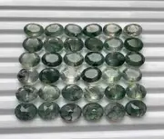 AAA+ Natural Moss Agate Faceted Oval Shape Loose Gemstone