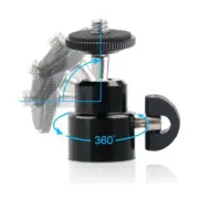 360° Swivel Mini Ball Head 1/4'' Screw DSLR Camera Tripod Slider Monopod