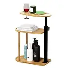 Adjustable Bathtub Tray Table Extendable Bath Tub Side Caddy Phone Holder Rack