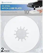 5th Wheel Hitch Lube Plate 10in RV Camper Trailer Fifth Wheel Plate - 2Pack