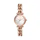 Fossil Carlie 優雅玫瑰金羅馬時刻手鍊式女錶 玫瑰金色不鏽鋼錶帶 28MM (ES5330)