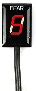 MKVAXR for, for EFI Engine FJR1300 FZS1000 WR250R WR250X Xvs1300A Xt660 Plug Mount Motorcycle 1-6 Speed Gear Display Indicator Motorcycle Gear Indicator(Red)