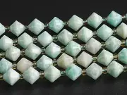 8MM Genuine Natural Blue Green Amazonite Beads AA Bicone Faceted Loose Beads