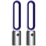 Advwin Bladeless Tower Fan x 2 Portable Electric Standing Floor Fan Air Circulator Remote Control, Purple