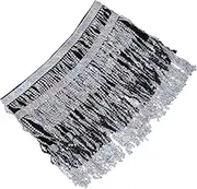 [TOGEVAL] Sparkly Sequin Skirt with Tassel for Women Sequin Tassel Skirt for Halloween Dance Costumes for Girls