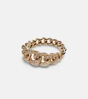 [Shay Jewelry] Shay Jewelry Gradual Pavé Link 18kt ring with diamonds J 3/4 gold