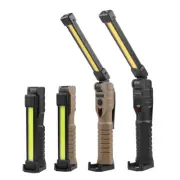 USB Rechargeable Double Sided COB LED Work Light Lamp Magnetic Foldable Torch