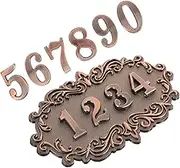 GETAJGHSD 1Set Retro Style Address Plaque House Number Sign Durable Material for Front Door Mailbox Unique Design for Home Address Display