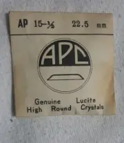 Vtg APC NOS Replacement Watch Crystal High Round 22.5MM AP 15 1/2 Made in Japan