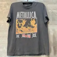 在飛比找ETMall東森購物網優惠-Metallica樂隊懷舊搖滾高街FOG純棉復古vintag