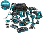 Makita DK0207G101-B - 40V Max Brushless 10 Piece Combo Kit (3 x 4.0Ah + 1 x 2.5Ah)