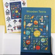 ♫ Wooden Tetris Building Block Puzzle Educational Toys Preschool Jigsaw